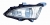 Фара протитуманна права + кріплення Hyundai Elantra 2006-2010 (HD)