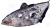 Фара ліва H7+H1 (мех./ел.) Ford Focus 1998-2004
