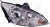Фара права H7+H1 (мех./ел.) Ford Focus 1998-2004