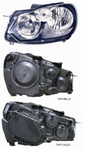 Фара права Н7+Н15 тип Hella VW Golf 2009-2012