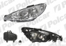Фара ліва Peugeot 206 2003-2005 (під 2 лампи, прозоре скло)