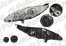 Фара ліва Ford Fiesta MK6 2009-2013  (хром, лінзована)